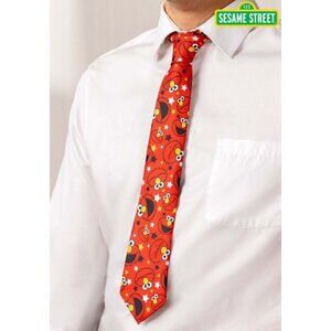 SESAME STREET Men’s Elmo Red Neck Tie NEW NWT